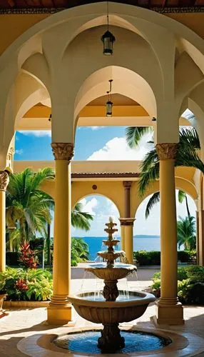 palmilla,mustique,pergola,hacienda,patio,loggia,iberostar,breezeway,palmbeach,fisher island,patios,cochere,archways,colonnades,kaanapali,curacao,ko olina resort,paradisus,caicos,amanresorts,Illustration,Realistic Fantasy,Realistic Fantasy 14