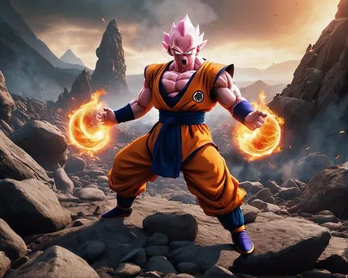 goku,dragon ball z,son goku,dragon ball,dragonball,fire background,kame sennin,vegeta,stone background,shallot,mobile video game vector background,trunks,super cell,cg artwork,cancer icon,power icon,nikuman,cleanup,edit icon,background images,Illustration,Realistic Fantasy,Realistic Fantasy 17