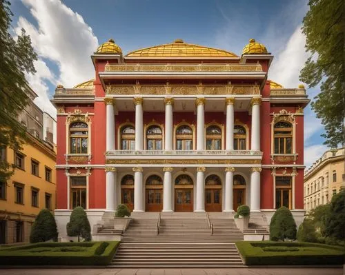 mikhailovsky,mirogoj,tsaritsyno,the lviv opera house,riksdag,kadriorg,palazchenko,peterhof palace,bolshoi,enescu,musikverein,europe palace,vazov,bülow palais,tsarskoye,athenaeum,villa cortine palace,tartu,glyptotek,odessa,Illustration,Retro,Retro 22