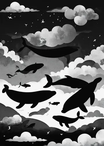 pilot whales,whales,dolphin background,dolphins,oceanic dolphins,bottlenose dolphins,sharks,dolphins in water,requiem shark,killer whale,a flying dolphin in air,pilot whale,dolphin swimming,sea mammals,dolphin show,orca,whale,baby whale,little whale,common dolphins,Illustration,Black and White,Black and White 33