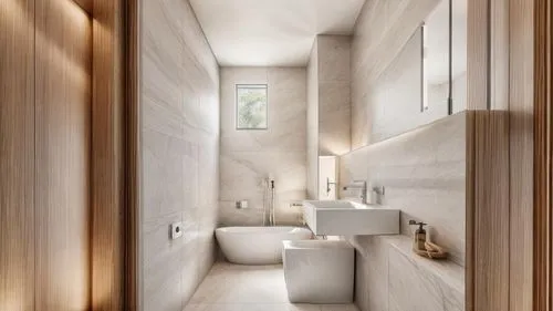 bright light window,modern minimalist bathroom,luxury bathroom,bathroom cabinet,bathroom,shower bar,shower door,washroom,shower base,washbasin,under-cabinet lighting,archidaily,bathtub,interior modern