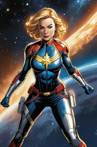 captain marvel,superwasp,nova,kara,dazzler,amora,Illustration,American Style,American Style 13