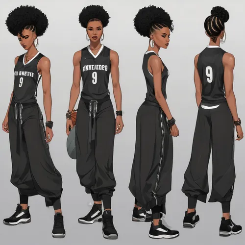 jumpsuit,sweatpant,sweatpants,overall,basketball player,uniforms,sportswear,game asset call,mags,tracksuit,concepts,sports uniform,ladies clothes,nets,cargo pants,women's clothing,styled,clementine,memphis pattern,overalls,Unique,Design,Character Design