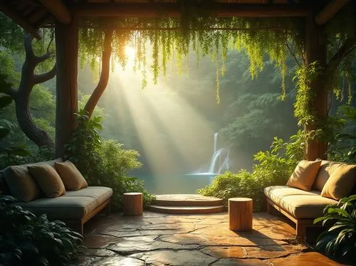 garden bench,zen garden,tropical forest,nature wallpaper,japanese zen garden,seclude,cartoon video game background,idyllic,zen,japanese garden,nature garden,oasis,home landscape,full hd wallpaper,nature background,garden of eden,conservatory,beautiful wallpaper,landscape background,teagarden,Photography,General,Realistic