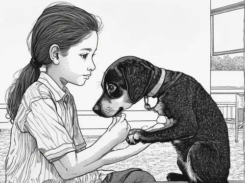 Craft a heartwarming tale about Timothy Goodman adopting an orphaned puppy.,girl with dog,dog illustration,dog line art,boy and dog,companion dog,pet,dog drawing,adopt a pet,puppy pet,pet adoption,hum