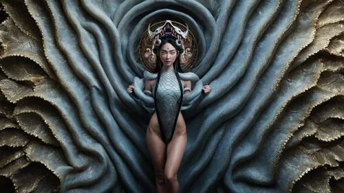 siren,mirror of souls,water nymph,vortex,bodypainting,mermaid background,mandelbulb,photo manipulation,photomanipulation,symbiotic,meridians,conceptual photography,sirens,bodypaint,tentacle,cocoon,illusion,fantasy portrait,tentacles,inner space