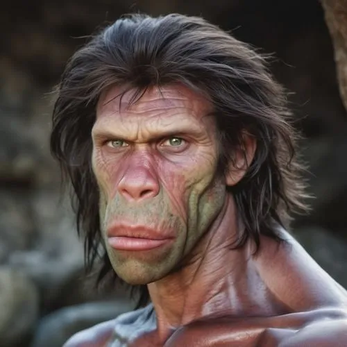 neanderthal,neanderthals,cave man,ape,caveman,primitive person,the blood breast baboons,barbarian,paleolithic,baboon,orc,chimp,chimpanzee,prehistory,ogre,stone age,male character,tarzan,aborigine,hanuman,Photography,General,Realistic