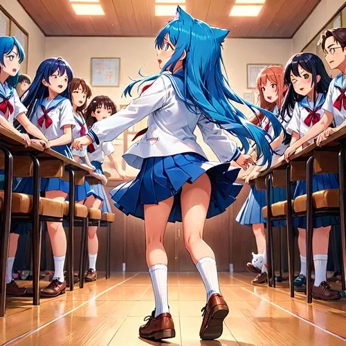 torekba,classroom training,bulli,2d,hatsune miku,classroom,sonoda love live,class room,anime manga,naginatajutsu,tsumugi kotobuki k-on,manga,joining together,anime 3d,ako,cheering,aqua,detention,school desk,hamearis lucina,Anime,Anime,Traditional