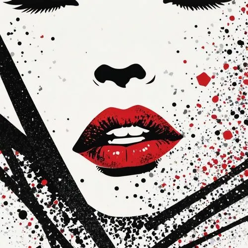 bachalo,red lips,cool pop art,pop art style,lipstick,salander,vampire woman,red lipstick,tomie,brubaker,labios,bulletgirl,rhps,splatter,mazzitelli,bloodrayne,jover,comic halftone woman,sorrentino,hush,Art,Artistic Painting,Artistic Painting 42