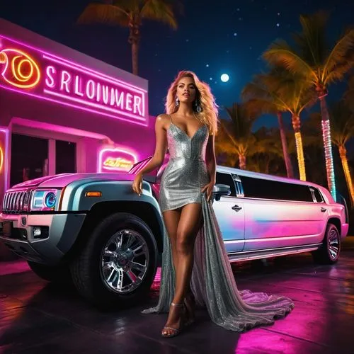 limousine,glamor,car boutique,havana brown,stretch limousine,pink car,album cover,dodge la femme,luxury vehicle,neon lights,quinceañera,lincoln cosmopolitan,cd cover,mariah carey,showgirl,glamorous,low rider,luxurious,coquette,luxury car,Photography,General,Fantasy