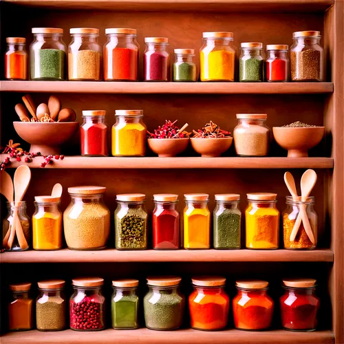 colored spices,cosmetics jars,spices,pantry,indian spices,larder,spice rack,jars,apothecary,kitchen shop,kitchenware,apothecaries,glass containers,scullery,soap shop,cupboard,shelves,condiments,jam jars,craft products,Illustration,Realistic Fantasy,Realistic Fantasy 02