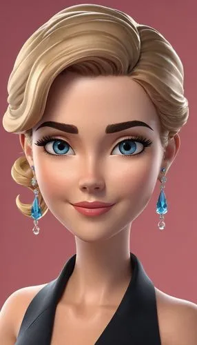 princess' earring,elsa,adrien,earrings,delaurentis,barbie,Unique,3D,3D Character