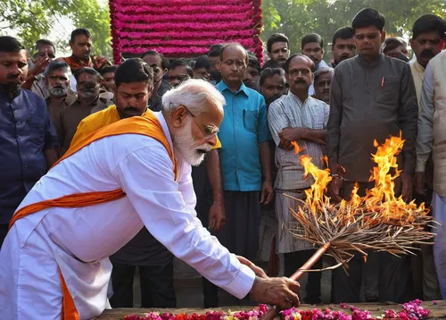 burning of waste,bhajji,ramayana festival,sangharaja,deepawali,jhal muri,the eternal flame,diwali,bihar,torch-bearer,on 23 november 2013,pookkalam,janmastami,sadhu,ceremonial coach,paradi,bapu,mudi,diya,false saffron,Conceptual Art,Daily,Daily 28