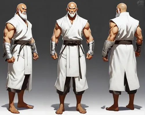 heihachi,sagat,male character,nappa,haggar,monk,ryu,kenshi,roshi,hokan,shokan,bhikkhus,turnarounds,monks,concept art,loincloths,baras,enel,bhishma,daken,Unique,Design,Character Design