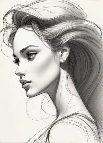 krita,margaery,girl drawing,diwata,sketching,graphite,Illustration,Black and White,Black and White 08