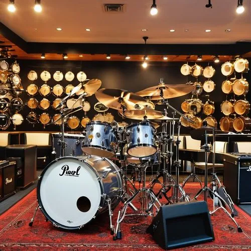 drum kit,drum set,remo ux drum head,paiste,music store,gong bass drum,kettledrums,stage equipment,music venue,hang drum,drum mixer,hi-hat,drums,jazz drum,tom-tom drum,instruments,recording studio,kettledrum,music instruments,music studio,Photography,General,Realistic