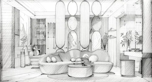 this is an ink drawing of a living room,luxury bathroom,beauty room,bath room,bathroom,kitchen design,sketchup,Design Sketch,Design Sketch,Pencil Line Art