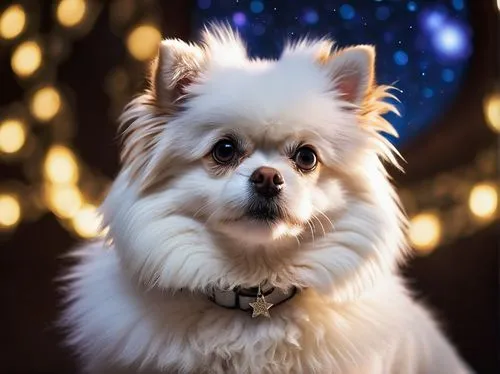 pomeranian,bokeh lights,dog photography,samoyedic,background bokeh,maltese,bokeh effect,dog angel,square bokeh,huichon,pekinese,shoob,bokeh,white dog,pomeranians,light fur,cute puppy,westie,lumi,lumo,Illustration,Vector,Vector 04