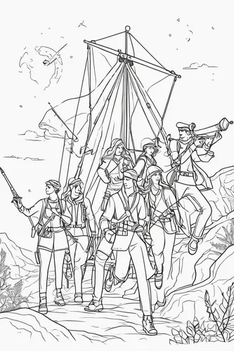 star line art,sea scouts,coloring page,line-art,sloop-of-war,mono-line line art,reenactment,full-rigged ship,pirates,line art,pirate ship,lineart,game illustration,game drawing,mono line art,summer line art,naval battle,office line art,caravel,ship of the line,Illustration,Black and White,Black and White 04