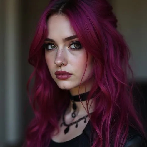 pink hair,dark pink,dark pink in colour,pink beauty,red hair,behenna