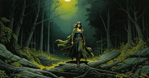 the enchantress,enchantress,dryad,mirkwood,eldena,sorceress,sorceresses,frigga,hecate,elfquest,kahlan,sithara,elven forest,corben,inara,shakuntala,elrond,leota,hela,the forest,Conceptual Art,Daily,Daily 09