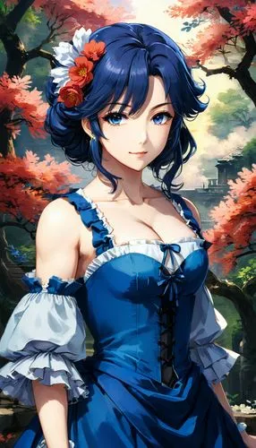 sakuya,hydrangea background,shimei,ciel,ayase,blue petals,marinette,blue hydrangea,seiran,blue rose,blue floral,aoi,kashima,touhou,japanese floral background,japanese sakura background,vani,ichinose,michiru,hortensia,Illustration,Japanese style,Japanese Style 03