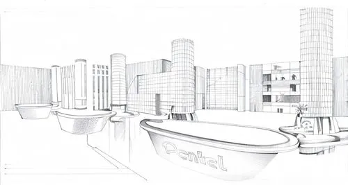 toilets,cd cover,city buildings,basin,sheet drawing,hand-drawn illustration,baths,urban development,line drawing,technical drawing,kirrarchitecture,cistern,buildings,architect plan,city scape,industri