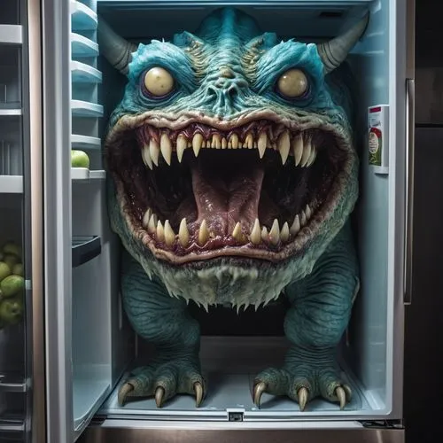 fridge,freezer,refrigerator,zombie ice cream,vending machine,gnaw,krampus,bulbasaur,child monster,battery food truck,monster's inc,yeti,supernatural creature,monster,blue monster,icemaker,food truck,stitch,minion hulk,halloween travel trailer,Photography,General,Realistic