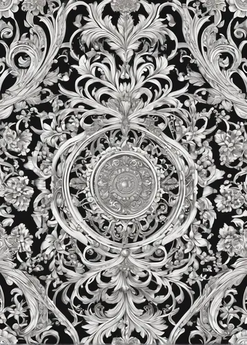 damask background,paisley digital background,damask paper,baroque,damask,paisley pattern,rococo,floral ornament,mandala background,black and white pattern,bandana background,lace border,kaleidoscope website,ornate,mandelbulb,floral pattern,antique background,ceiling,background pattern,floral pattern paper,Illustration,Black and White,Black and White 03