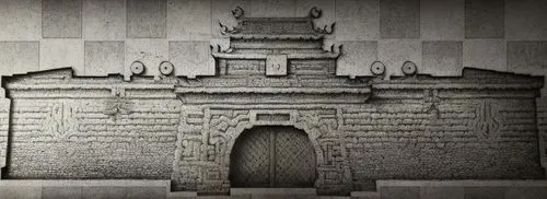 tori gate,victory gate,jiuquan,xiaogong,carved wall,jianghuai,zhangzhuang,zhuangzhuang,zhangbei,shangqiu,zhongyi,zhaohua,jianghan,jiuhua,shuanghuan,kangxi,huaneng,chongzhen,daojiong,qianmen,Art sketch,Art sketch,15th Century