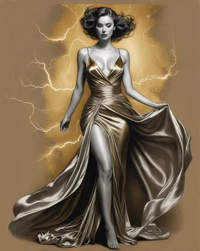 art deco woman,frigga,lilandra,etheria,sigyn,lady justice,Illustration,Realistic Fantasy,Realistic Fantasy 07