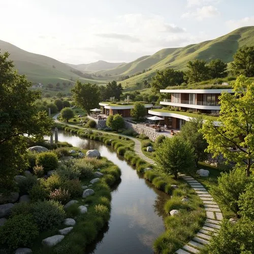 landscape designers sydney,landscape design sydney,3d rendering,feng shui golf course,landscaped,yountville,sunol,green valley,the golf valley,zen garden,render,renderings,amanresorts,japanese zen garden,orinda,building valley,japanese garden,creekside,ecovillages,ecovillage