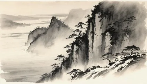 huashan,zhangjiajie,huangshan,zhangjiagang,mengzi,wudang,hushan,zhangjiakou,wuyi,baishi,qinshan,zhuangzi,yiping,yunnan,qianshan,guishan,huayi,wenzhao,shaoming,huangshan mountains,Illustration,Paper based,Paper Based 30