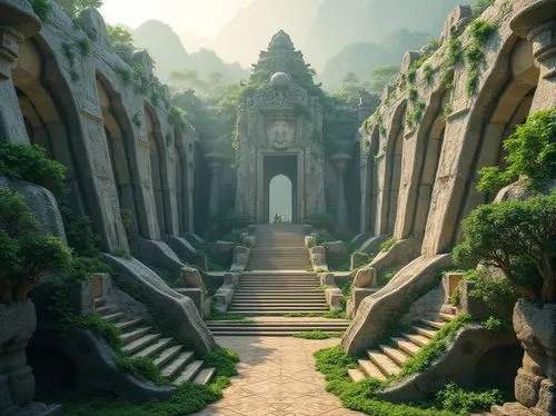 labyrinthian,ancient city,the mystical path,theed,mausoleum ruins,threshhold,rivendell,labyrinths,sanctum,stone gate,hall of the fallen,pathway,entranceways,uncharted,ruins,pathways,kingdoms,white temple,gateway,ancient buildings,Photography,General,Realistic