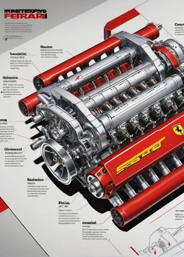 rocker cover,race car engine,internal-combustion engine,ferrari s.p.a.,ferrari testarossa,supercharger,super charged engine,car engine,ferrari monza,scuderia,ferrari 348,truck engine,engine compartment,cylinder block,ferrari america,automotive super charger part,8-cylinder,testarossa,ferrari tr,engine block,Unique,Design,Infographics