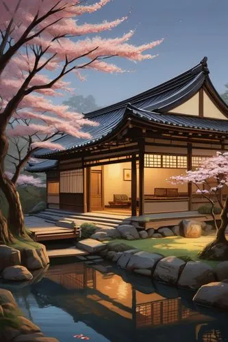 teahouse,hanok,heian,oriental painting,teahouses,japanese art,japanese sakura background,chuseok,asian architecture,world digital painting,the golden pavilion,dongbuyeo,golden pavilion,dojo,sakura background,landscape background,goryeo,gudeok,oriental,ryokan,Conceptual Art,Oil color,Oil Color 04