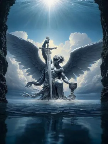 god of the sea,angelology,sirene,angelicus,the angel with the cross,elohim