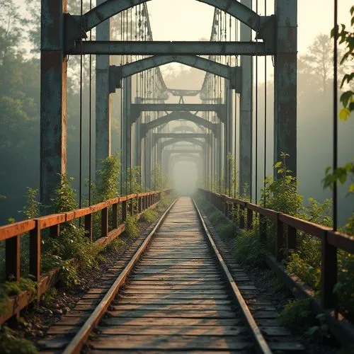 railroad bridge,railway bridge,wooden bridge,hanging bridge,bridge,footbridge,scenic bridge,adventure bridge,rail way,trestle,railway track,old bridge,road bridge,pictbridge,railroad trail,train track,highway bridge,hangman's bridge,tangshan railway bridge,suspension bridge,Photography,General,Realistic