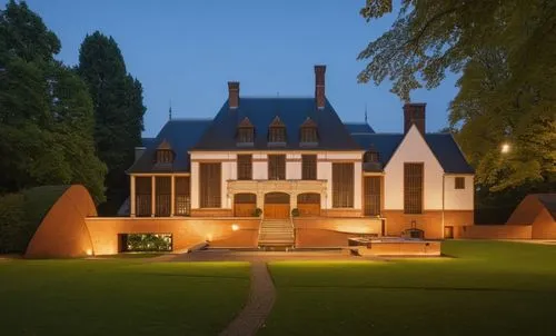 glass bricks concrete tiles garden trees pool summer sunlight landscape night view,nijhuis,haarhuis,frisian house,rijksmonument,nieuwenhuis,kasteel,nieuwenhuizen,voorhuis,nienhuis,nijenhuis,noordersla