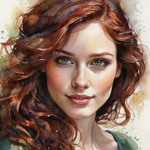 girl portrait,fantasy portrait,romantic portrait,young woman,red-haired,portrait of a girl,woman portrait,redheads,mystical portrait of a girl,artist portrait,portrait background,digital painting,world digital painting,clary,girl drawing,merida,red head,illustrator,katniss,face portrait,Illustration,Paper based,Paper Based 03