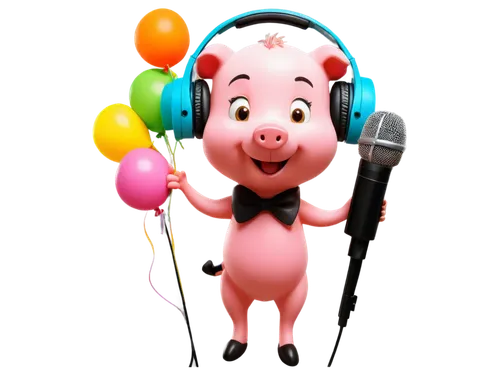 cartoon pig,pinkola,peppa,kawaii pig,pigman,earphone,mcdull,piglet,usb microphone,suckling pig,headphone,brush ear pig,earbud,listening to music,podcaster,audio player,pig,abcfm,music player,wireless microphone,Art,Artistic Painting,Artistic Painting 32