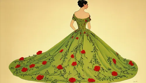 ball gown,vintage paper doll,evening dress,fashion illustration,dress form,vintage print,girl in a long dress,vintage illustration,disney rose,callas,hoopskirt,costume design,gown,rose flower illustration,debutante,miss circassian,a girl in a dress,sewing silhouettes,bibernell rose,tiana,Art,Artistic Painting,Artistic Painting 20