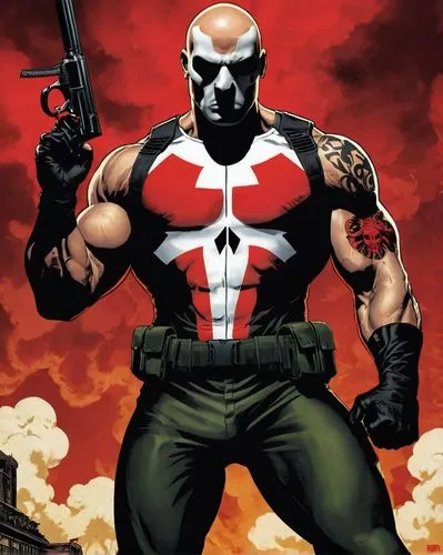 deadshot,drax,deathlok,crossbones,punisher,daken,Illustration,American Style,American Style 10