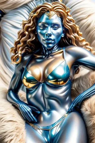 lilandra,mystique,bodypaint,bodypainting,neon body painting,dazzler,broncefigur,body painting,odalisque,silver surfer,matangi,goldar,pop art woman,smurfette,body art,black jane doe,blue enchantress,blue demon,ultraverse,raelian