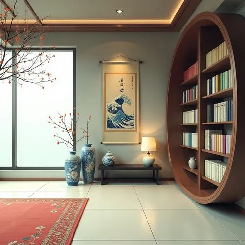 japanese-style room,interior modern design,modern living room,interior decoration,modern room,wallcoverings,Illustration,Abstract Fantasy,Abstract Fantasy 02