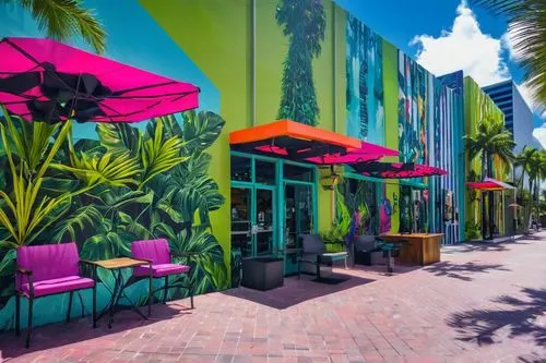 south beach,mizner,coconut grove,ybor,vanderpump,sobe,delray,fort lauderdale,key west,miami,colorful facade,wynwood,west hollywood,channelside,painted block wall,beverly hills,palmbeach,floride,las olas suites,greenstreet,Conceptual Art,Fantasy,Fantasy 15