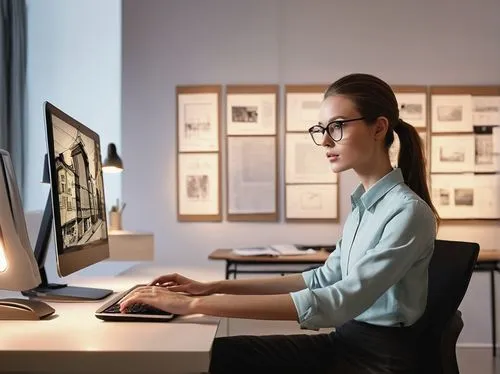 girl at the computer,blur office background,secretarial,standing desk,women in technology,computer monitor,workstations,office worker,secretariats,working space,computer workstation,computer business,workspaces,deskpro,desktop support,place of work women,officered,modern office,digitization of library,distance learning,Art,Artistic Painting,Artistic Painting 01