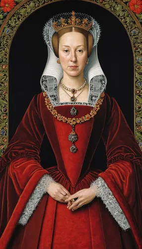 Portrait painting of Queen Anne of Cleves (1515-1557), fourth wife of Henry VIII,elizabeth i,tudor,queen anne,queen of hearts,portrait of christi,heart with crown,holbein,portrait of a woman,crowned g