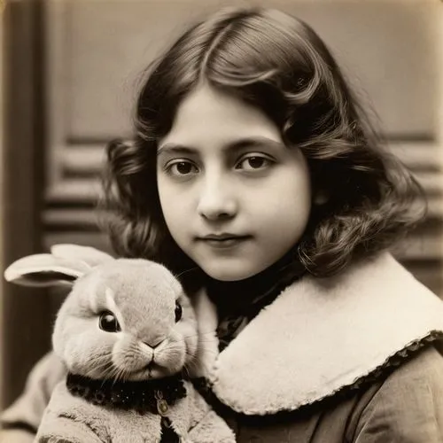 inez koebner,american snapshot'hare,vintage female portrait,european rabbit,yogananda,child portrait,girl with dog,vintage children,white rabbit,little rabbit,little bunny,young hare,easter bunny,bunny,leveret,vintage cat,saint therese of lisieux,rabbit,charlotte cushman,audubon's cottontail,Photography,Black and white photography,Black and White Photography 15