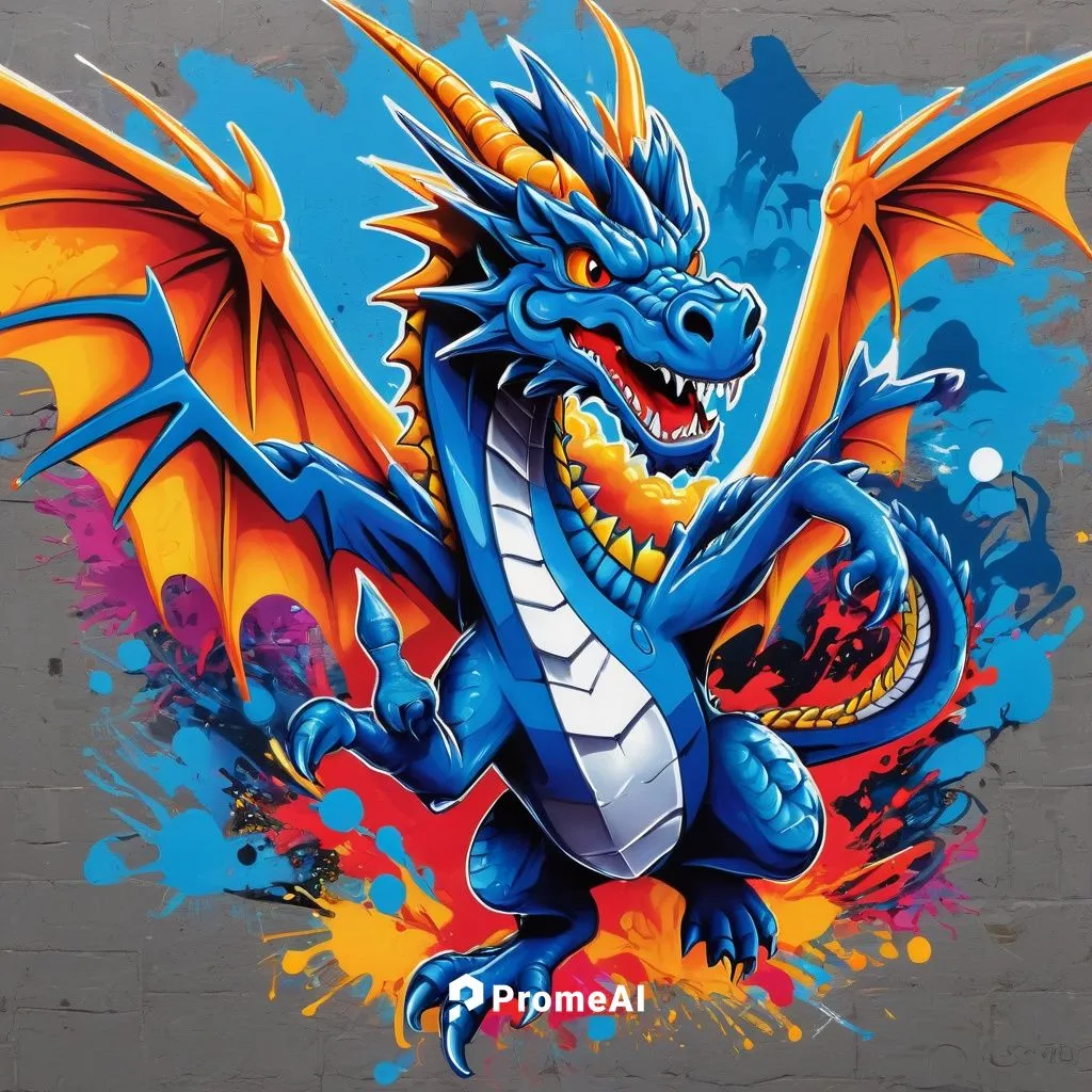 blue dragon using a fc porto shirt,painted dragon,charizard,graffiti art,dragonja,dragados,alebrije,dragon design,dragon,engkanto,jaggi,saphira,darragon,dragones,fire breathing dragon,dragonetti,artab